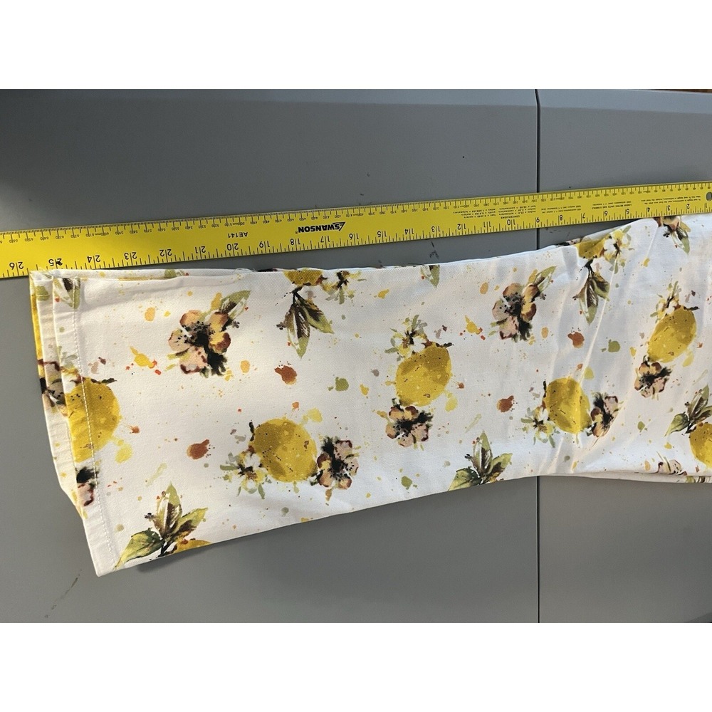Pilcro Anthropologie Lemon Print High Rise Bootcut Jeans Womens 33 White NEW - Picture 12 of 16